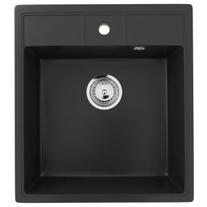 Мойка «Ulgran» U-406 ,размер 450х500х210, ультра-черный (344)