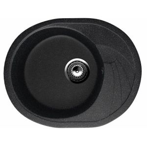 Мойка «Ulgran» U-403 овальная 580х470х200 мм, черный (308)