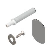 Комплект TIP-ON для дверей+планка+пластина, КОРОТКИЙ, с магнитом, белый шелк (50) 956.1004   TIP-ON*