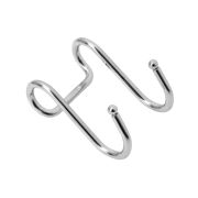 Крючок для рейлинга 2 - ой с шариком, хром