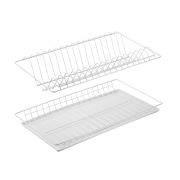 Сушилка с поддоном для посуды белая 600мм, рамочная