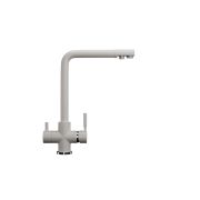 016 «ULGRAN» Смеситель для кухни с подключением к фильтру, белый (331)